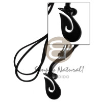 Celtic black carabao horn hook