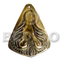 Blacklip pointed teardrop carving