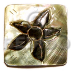 Square 35mmx35mm blacklip flower