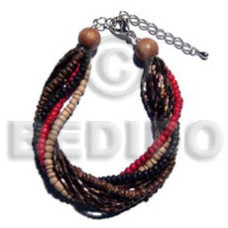 Twisted 4 rows 2-3mm coco