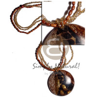 3 rows glass beads