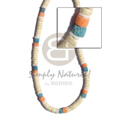 8mm coco heishe bleached 8mm coco heishe bleached