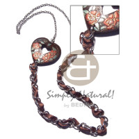 45mm coco heart naturalbrown