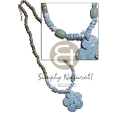 Aqua blue 4-5mm coco pokalet.