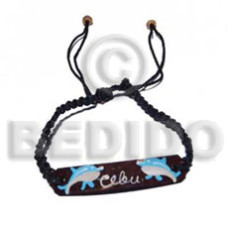 Black macrame natural brown