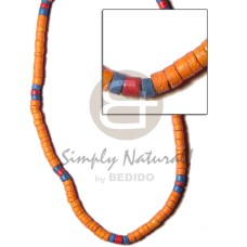 4-5mm coco heishe mango orange turq 4-5mm coco heishe mango orange turq