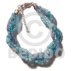 12 rows aqua blue twisted