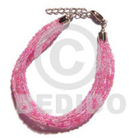 6 rows pink multi layered