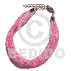6 rows pink multi layered