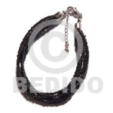 6 rows black multi layered