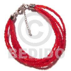6 rows red multi layered