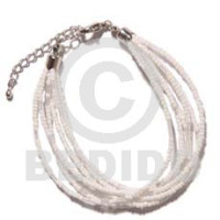 6 rows white clear multi layered