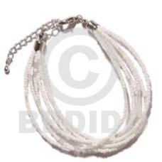 6 rows white clear multi layered