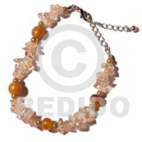 Clear stone crystals in brown