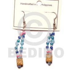 Blue dangling mahogany acrylic