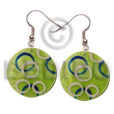 35mm round green capiz