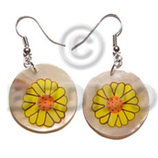 Dangling 30mm round handpainted hammershell