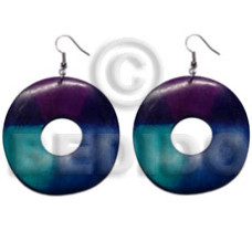 Dangling painted 40mm ring natural