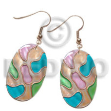 Dangling 30mmx20mm oval kabibe shell