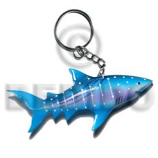 Shark handpainted wood keychain 110mmx50mm Shark handpainted wood keychain 110mmx50mm