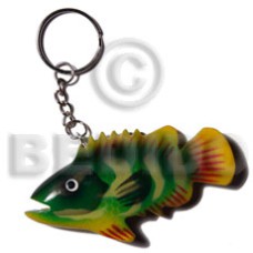 Fish handpainted wood keychain 80mmx40mm Fish handpainted wood keychain 80mmx40mm