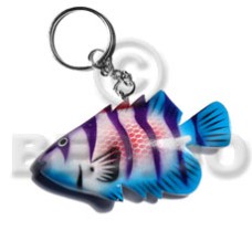 Fish handpainted wood keychain 80mmx45mm Fish handpainted wood keychain 80mmx45mm