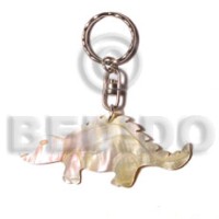 40mm carved mop shell keychain