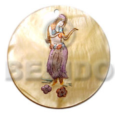 Round 40mm mop handpainted