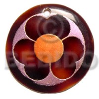 Round 40mm black tab