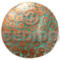 Round 40mm mint green hammershell