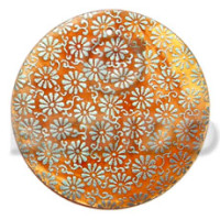 Round 40mm orange hammershell
