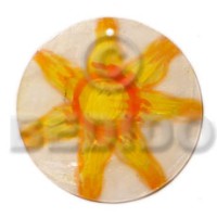 Round natural 50mm capiz shell