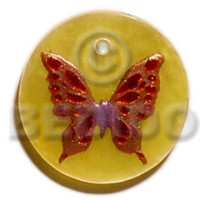 Round yellow 30mm hammershell