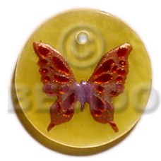 Round yellow 30mm hammershell