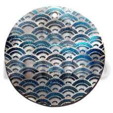 Round 40mm hammershell handpainted