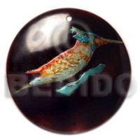 Round 40mm blacktab handpainted
