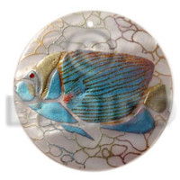 Round 40mm hammershell handpainted