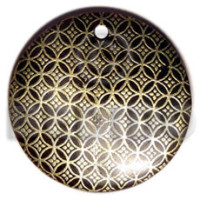 Round 40mm blacktab handpainted