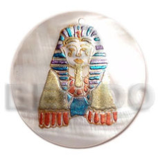 Round 40mm hammershell handpainted