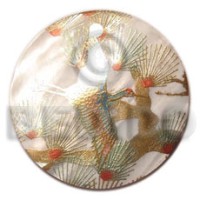 Round 40mm hammershell handpainted