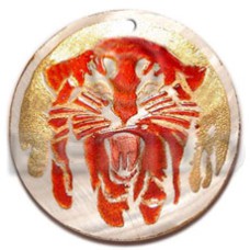 Round 40mm hammershell handpainted