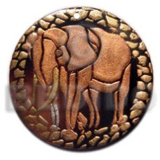 Round 40mm blacktab handpainted