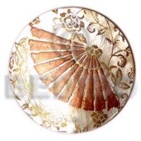 Round 40mm hammershell handpainted