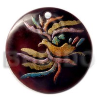 Round 40mm blacktab handpainted