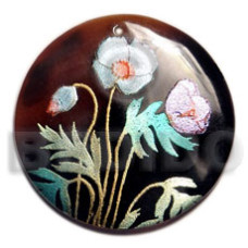 Round 40mm blacktab handpainted