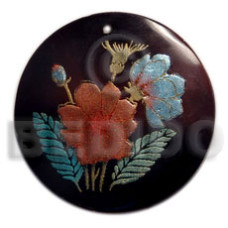 Round 40mm blacktab handpainted