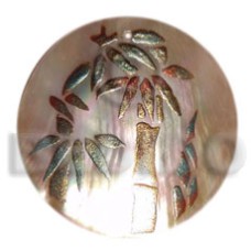 Round 40mm hammershell handpainted