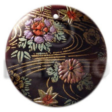 Round 40mm blacktab handpainted