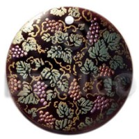 Round 40mm blacktab handpainted