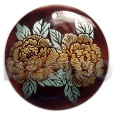 Round 40mm blacktab handpainted Round 40mm blacktab handpainted